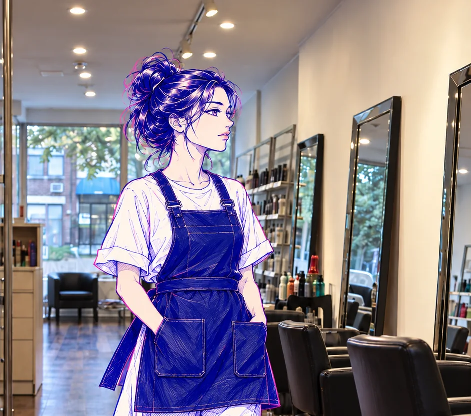 Salon Assistant campaign artwork inside Baltica Salon